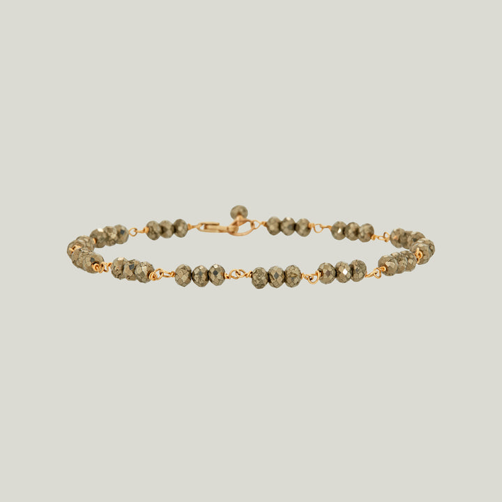 Beaded Pyrite Bracelet