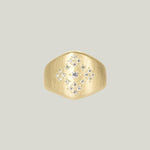Moon and Stars Shield Ring