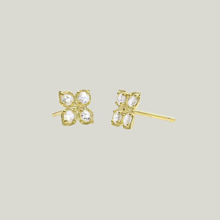 Floral Studs, Diamond