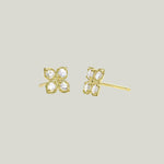 Floral Studs, Diamond