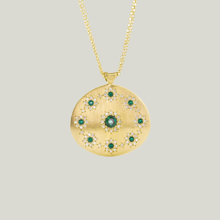 Image for Shimmer Universe Pendant, Emerald and Diamond