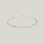 Platinum Bracelet With Aquamarine And Diamonds Leaf