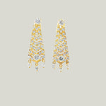18K Diamond Pyramid Dangle Earrings