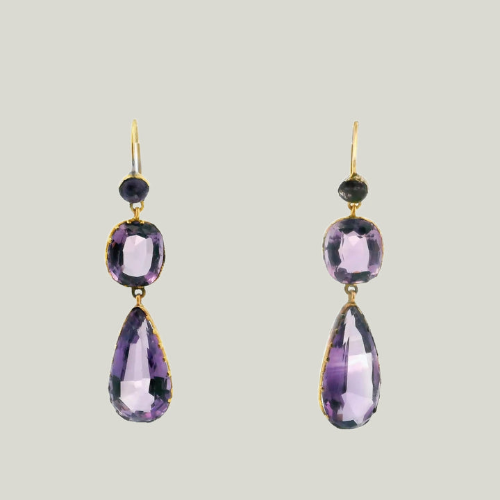 Victorian Amethyst Drop Earrings