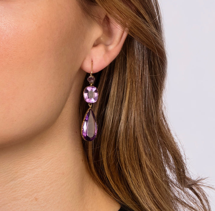 Victorian Amethyst Drop Earrings