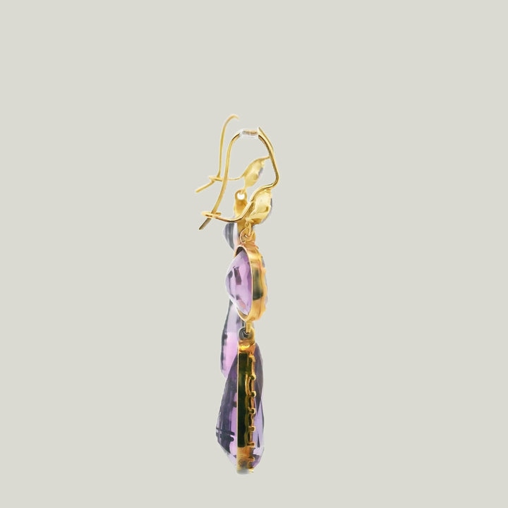 Victorian Amethyst Drop Earrings