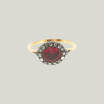 English Victorian Ruby & Diamond Ring