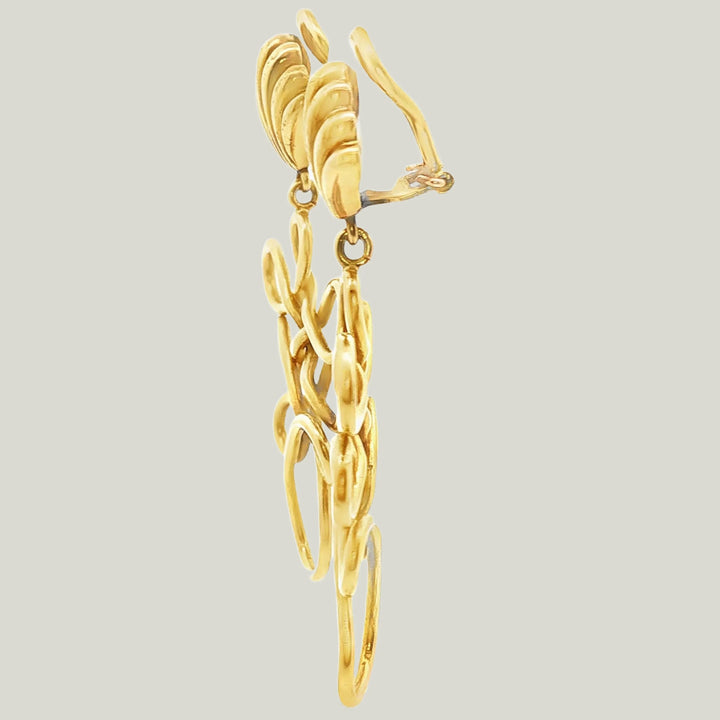 1970S Gold Dangle Earrings