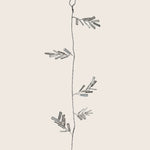 Glass Beaded Leaf Garland Silver