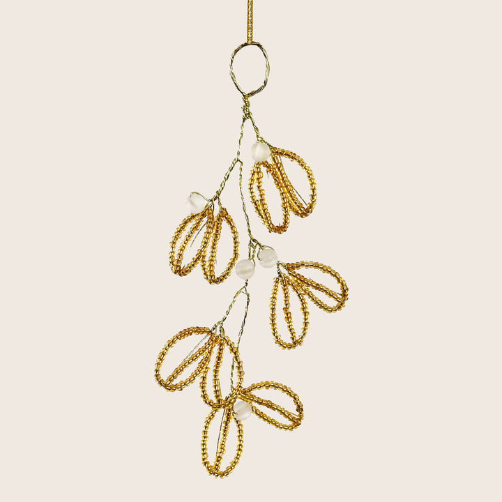 Beaded Mistletoe Ornament
