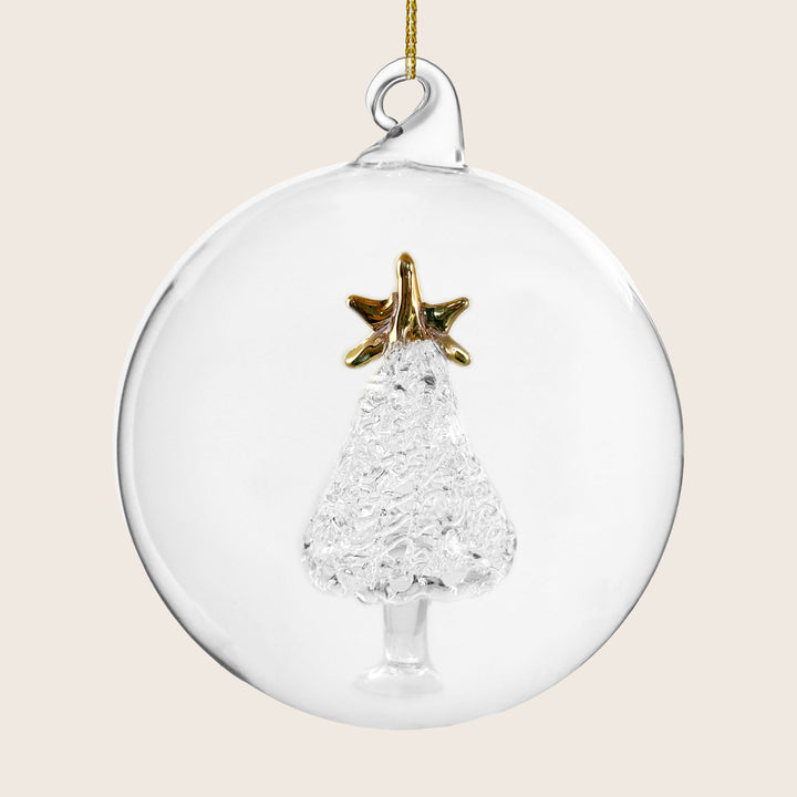 Glass Ornament with Tree