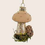 Glass and Velvet Mushroom Ornament