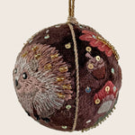 Velvet Hedgehog Ball Ornament