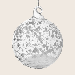 Glass Ball with Snow Inside and Outside Ornament