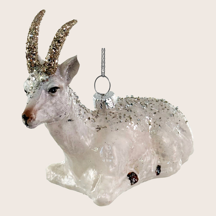 Glass Goat Ornament