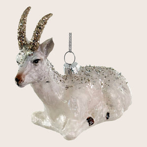 Glass Goat Ornament