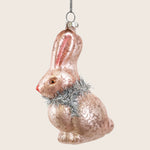 Pink Glass Rabbit Ornament
