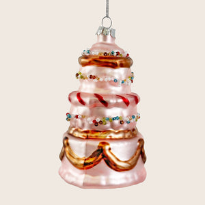Glass Tiered Cake Ornament