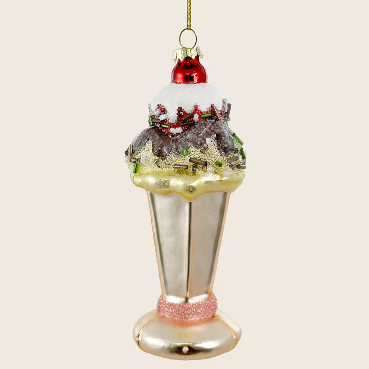 Glass Sundae Ornament