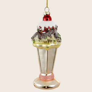 Glass Sundae Ornament