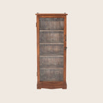 Vintage Thin 5-Shelf Wood Cabinet