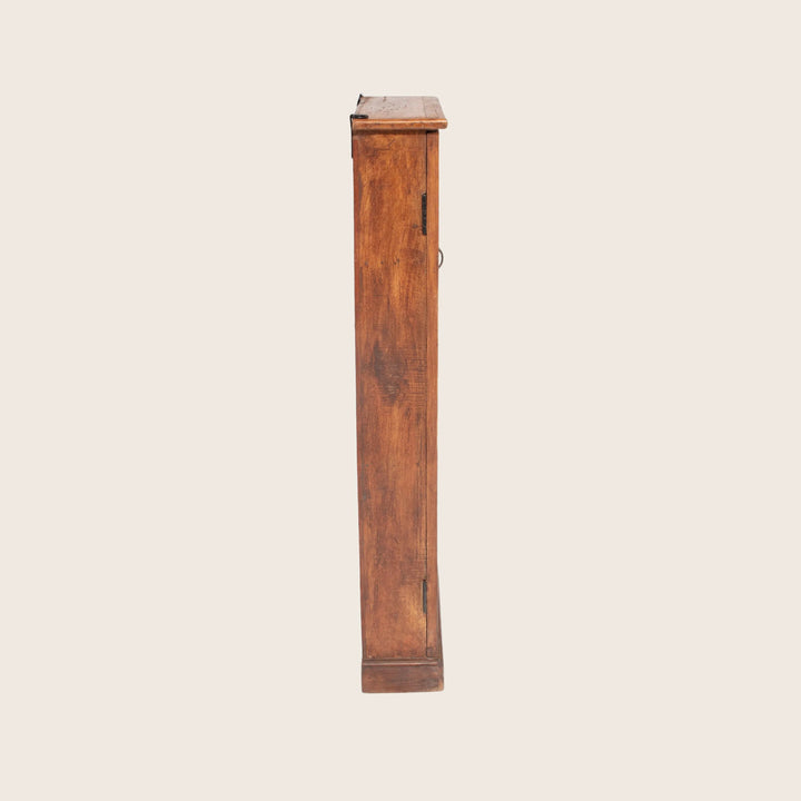 Vintage Thin 5-Shelf Wood Cabinet