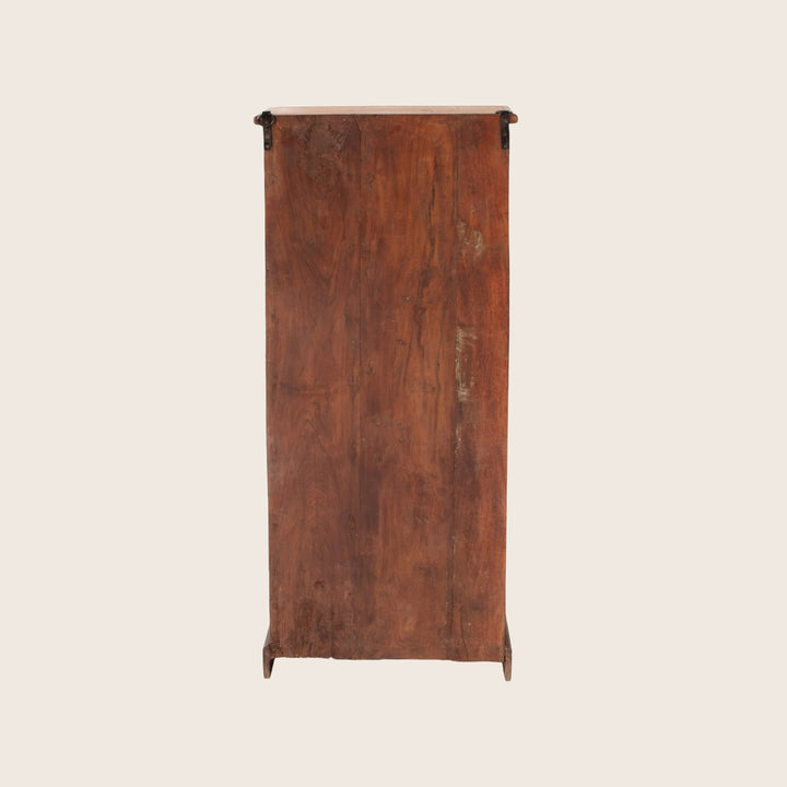 Vintage Thin 5-Shelf Wood Cabinet