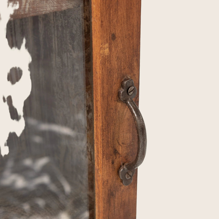 Vintage Thin 5-Shelf Wood Cabinet
