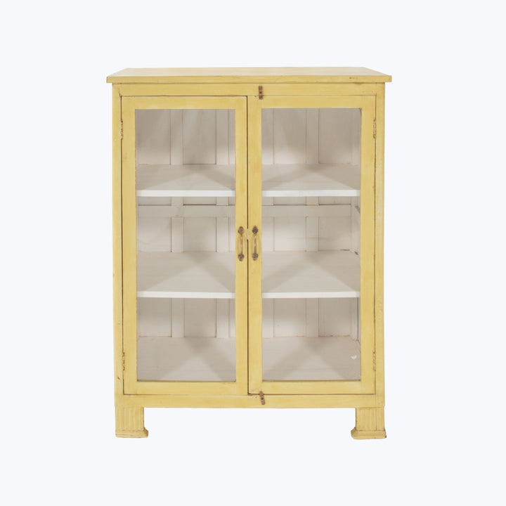 Vintage Citron Painted Cabinet