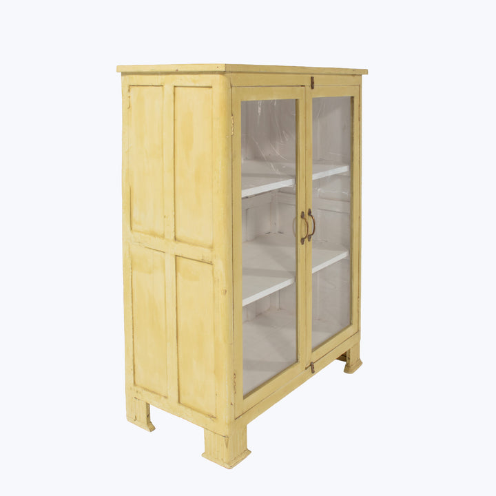 Vintage Citron Painted Cabinet