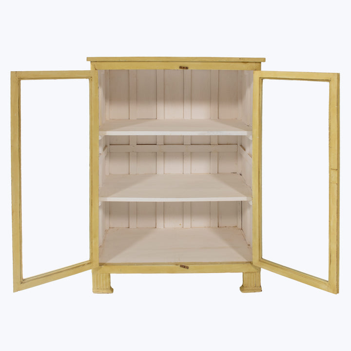 Vintage Citron Painted Cabinet