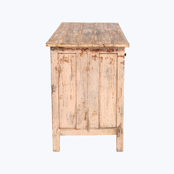 Vintage Pink Painted Cabinet