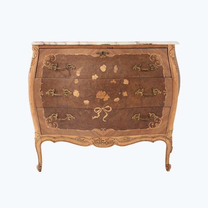 Vintage European Floral Inlay Dresser