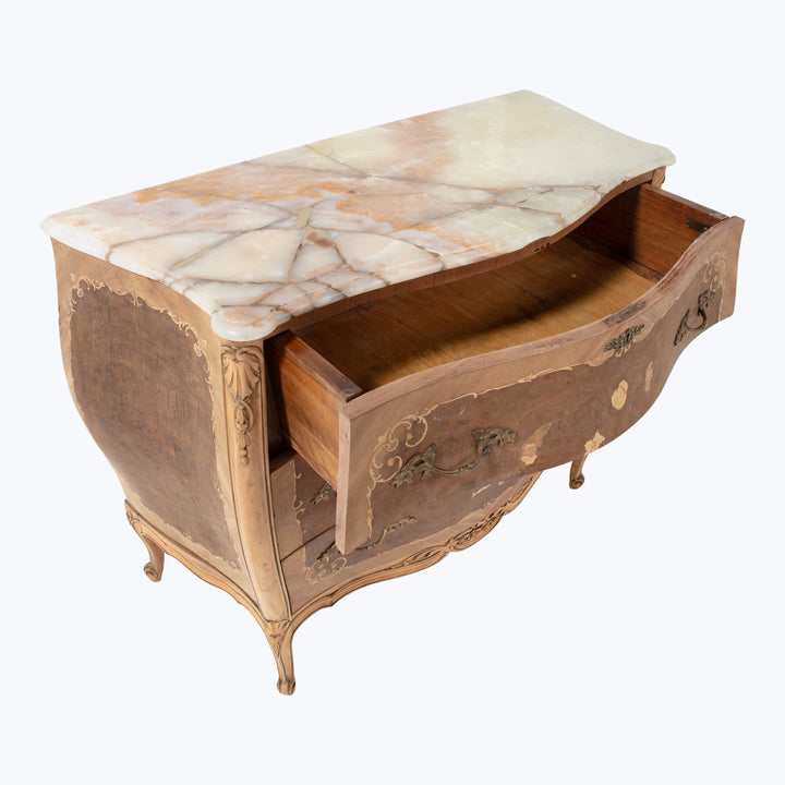 Vintage European Floral Inlay Dresser