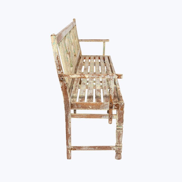 Vintage Multi-Color Painted Bench