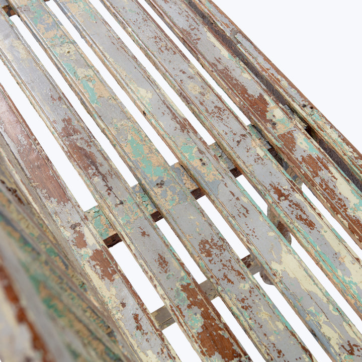 Vintage Multi-Color Painted Bench