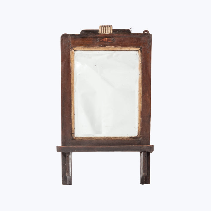 Vintage Fish Carving Hanging Valet Mirror