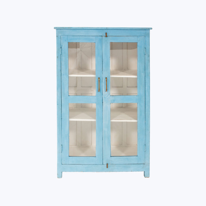 Vintage Baby Blue Painted Cabinet