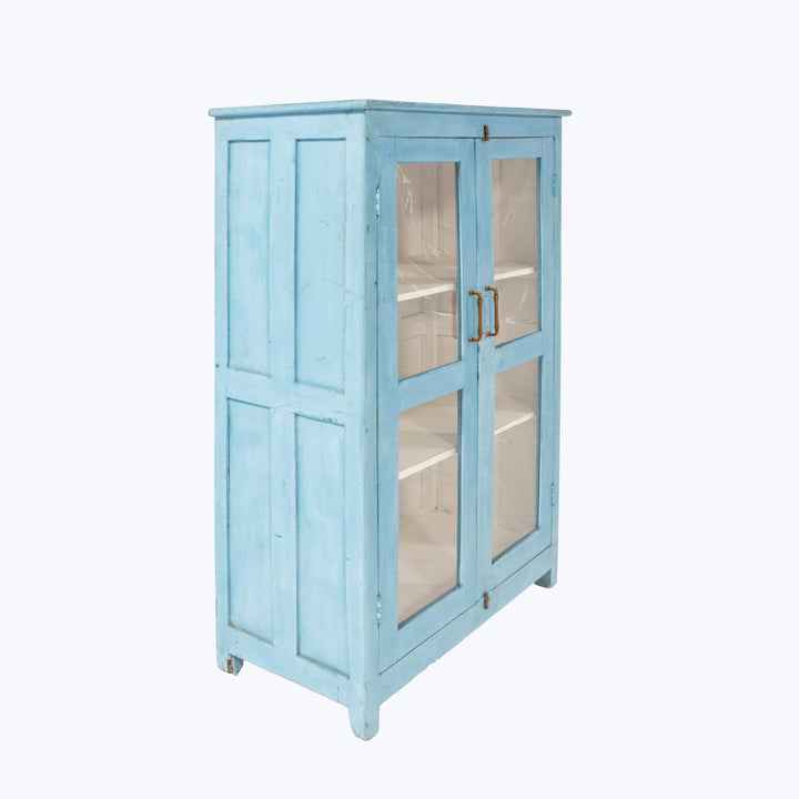 Vintage Baby Blue Painted Cabinet