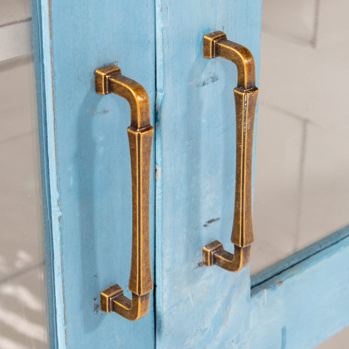 Vintage Baby Blue Painted Cabinet