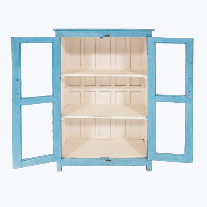 Vintage Baby Blue Painted Cabinet