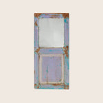 Vintage Purple Shutter Panel Mirror