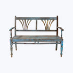 Vintage Blue Painted Bench