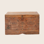 Vintage Carved Secret Compartment Trunk