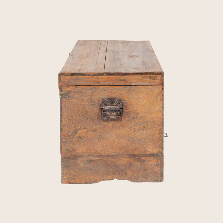 Vintage Carved Secret Compartment Trunk