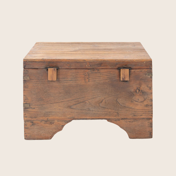 Vintage Carved Secret Compartment Trunk