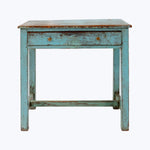 Vintage Blue Chippy Small Desk | Console Table