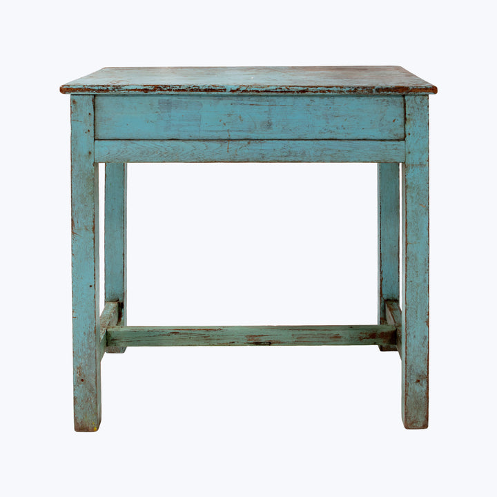 Vintage Blue Chippy Small Desk | Console Table