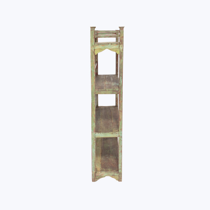 Vintage Green Chippy Wood Shelf