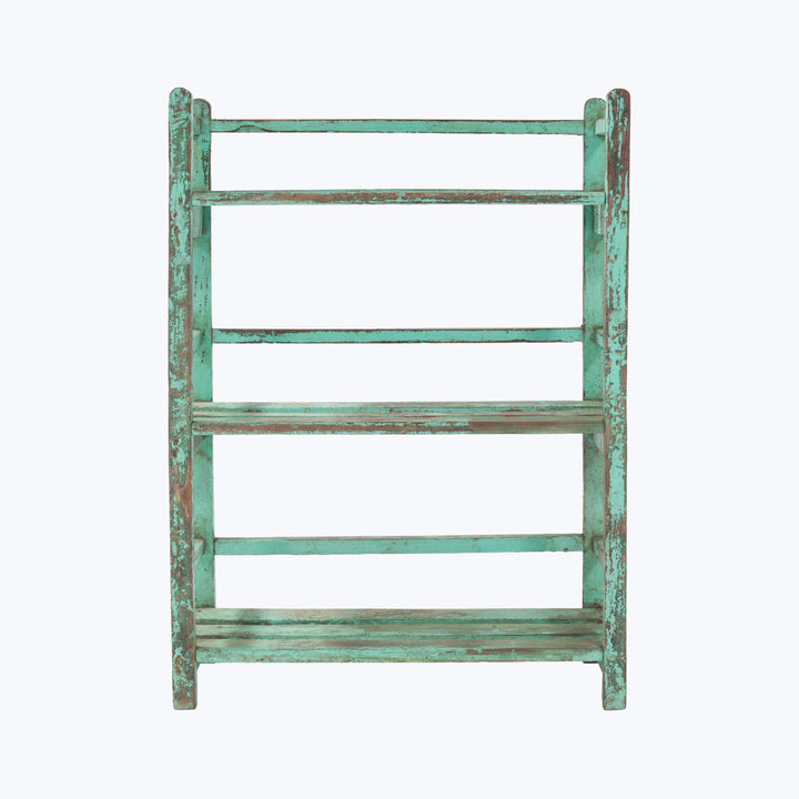 Vintage Green Painted Small Shelf